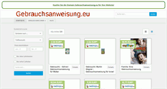 Desktop Screenshot of gebrauchsanweisung.eu